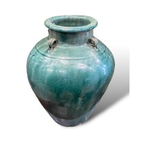 China Turquoise Glaze Stoneware Vase For Persia 19th Century