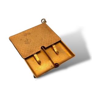 Golden Stamp Box Late 19th Century