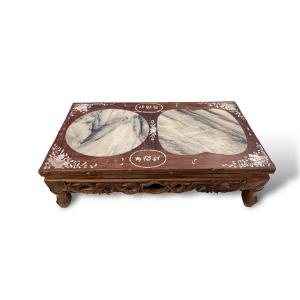 Indochina South China Marble And Mother Of Pearl Letter Or Wedding Table