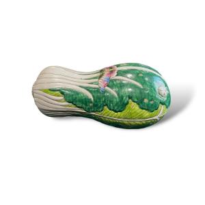 Vegetable Dish Porcelain Box Chinese Cabbage Pattern
