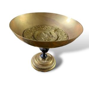 Bronze Footed Cup With Antique Napoleon III Decor