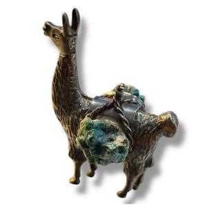 Lama Subject In Silver And Fine Stones