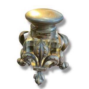 19th Century Fleur De Lys Inkwell, Napoleon III Period