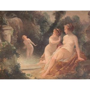 The Bathers By Hermann Delpech, Bordeaux Painter