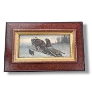 Oil On Panel Russian D’aprés Vasily Perov