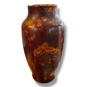 Important Lacquered Vase From The Hanoi School Of Vietnam Thânhlêy