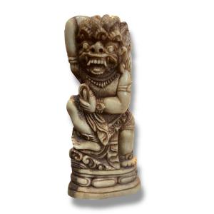 Indonesia Figure Butha Nawa Sari In Bone Carved XIXth