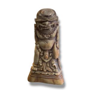 Indonesian Erorica Curiosities Carved Bone Deity 19th Century