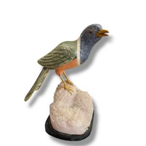 Bird Made Of Fine And Precious Stones Attributed To Erwin Klein