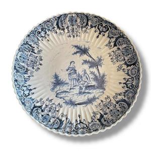 Delft Important Dish 18th Century Rose Workshop