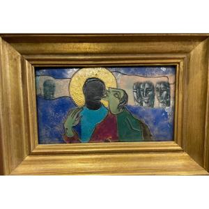 Polychrome Enamel On Copper