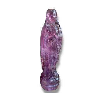 Virgin In Prayer In Amethyst