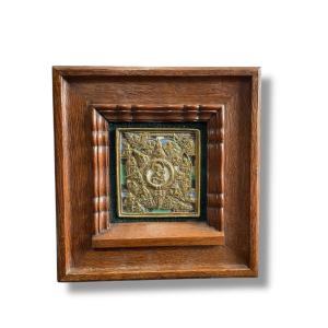 Russian Four-color Icon, 19th Century Bronze