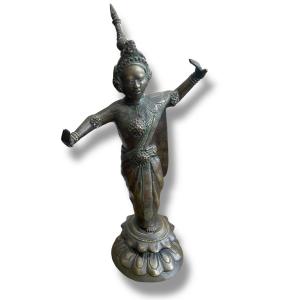  Indochina Ramayana Dancer In Patinated Bronze
