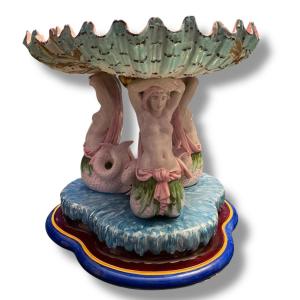 Vieillard In Bordeaux Important Mermaids Centerpiece