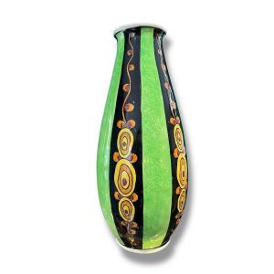 Art Deco Catteau Vase For Boch Frères Keramis