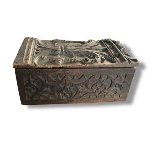 18th Century Carved Wooden Box