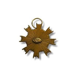 Illuminated Masonic Eye Of Providence Medal, 19th Century