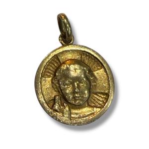 Gold Christ The Pancreator Pendant Medal