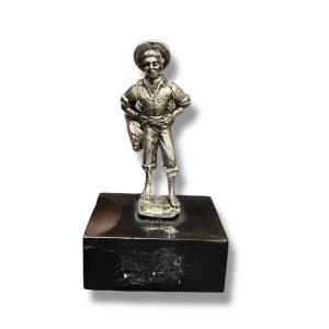 Gavroche The Musician With Silvered Bronze Timpani 