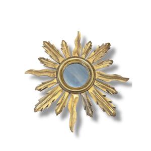 Sunburst Mirror In Gilded Wood