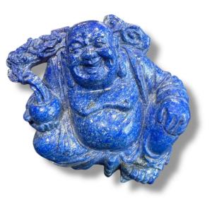 Seated Buddha Budai In Lapis Lazuli