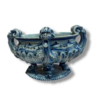 Ulisse Cantagalli Earthenware Planter In Florence 1880