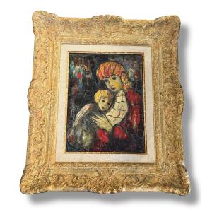 Henri d'Anty, Maternity, Oil On Canvas