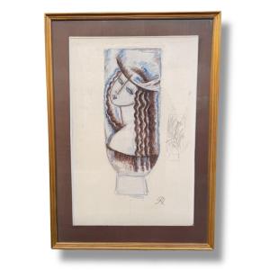 René Buthaud Large Study Of An Art Deco Vase