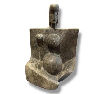 Modernist Cubist Stone Sculpture