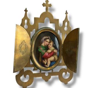 Travel Oratory Virgin And Child 19th Century