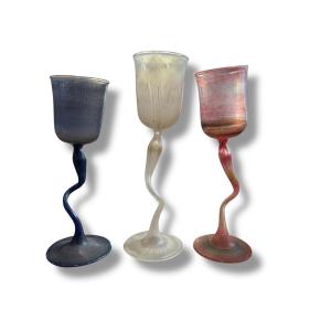 Set Of Three Dancing Tinted Glasses 