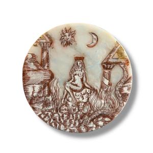 The Apocalypse Tondo Painted On Marble 