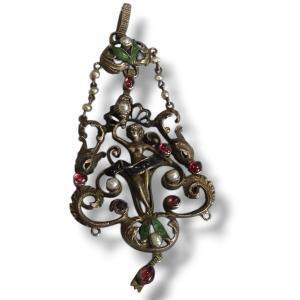 Neo-renaissance Silver Pendant Attributed To Froment-meurice
