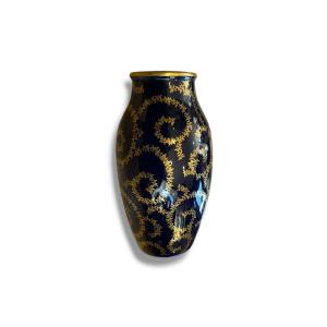 Chaufriasse In Limoges Large Oven Blue Vase