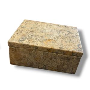 Italian Box In Fossilized Marble