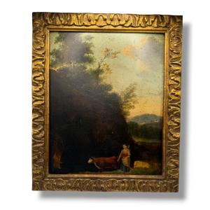 School XIXth Pastoral In A Mountainous Landscape