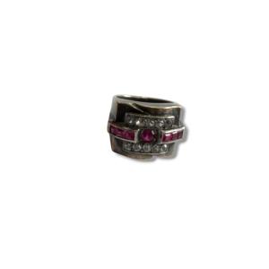 Art Deco Tank Silver Ring