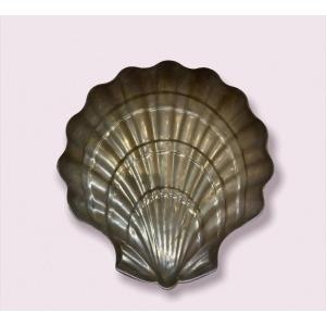 Coupe En Laiton Doré Coquillage Dans Le Goût De Maison Baguès Et Jansen