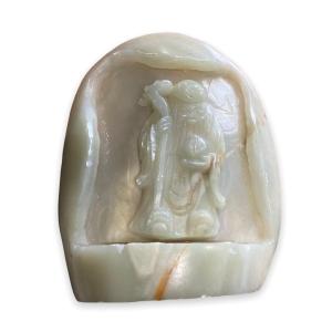 Chinese Onyx Hard Stone Statuette