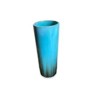 Important Blue Ceramic Umbrella Stand Signed Clément Massier