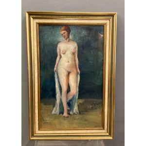 Oil On Canvas Naked In Drape