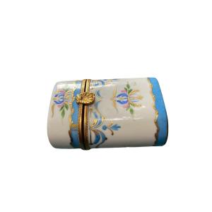 Limoges - Blue And Golden Porcelain Case