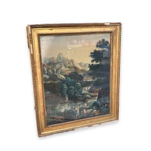 Animated Landscape Oil On Canvas The Round Dancers