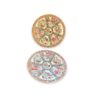 Pair Of Large Plates In Canton Twentieth