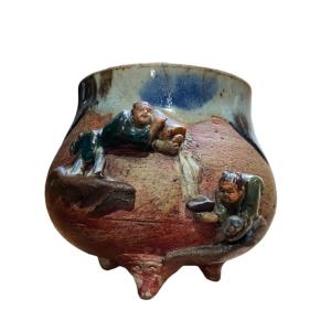 Chinese Planter In Glazed Sandstone