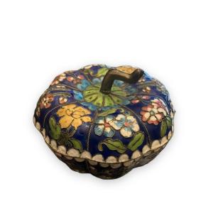 Squash Box In Cloisonne Enamels China 1930