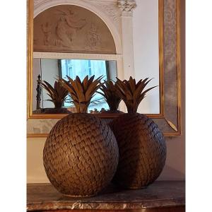 Pair Of Decorative Pineapples
