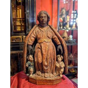 Virgin Of Mercy - Virgin With A Cloak - 17th Century 