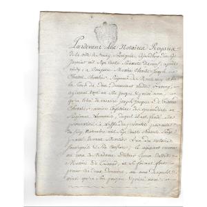 Bourg-en-bresse, 1776. Chevalier Chossat De Montessuy-vente 